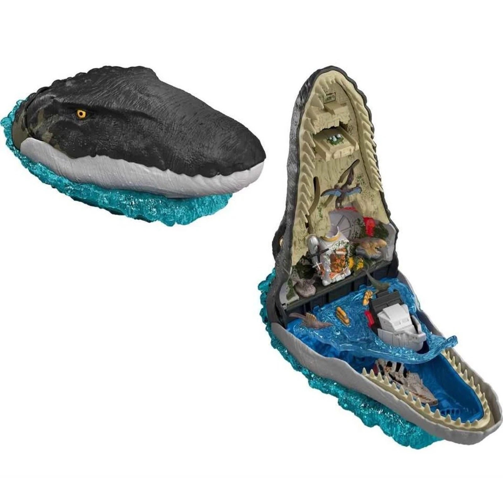 Jurassic World Rebirth Deluxe Mosasaurus Playset with Realistic Action Features, Large Mosasaurus Figure, Water Splash Effects, and Accessories for Adventure Play thumbnail