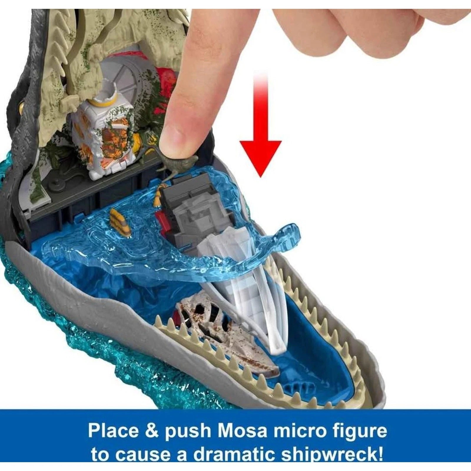 Jurassic World Rebirth Deluxe Mosasaurus Playset with Realistic Action Features, Large Mosasaurus Figure, Water Splash Effects, and Accessories for Adventure Play thumbnail