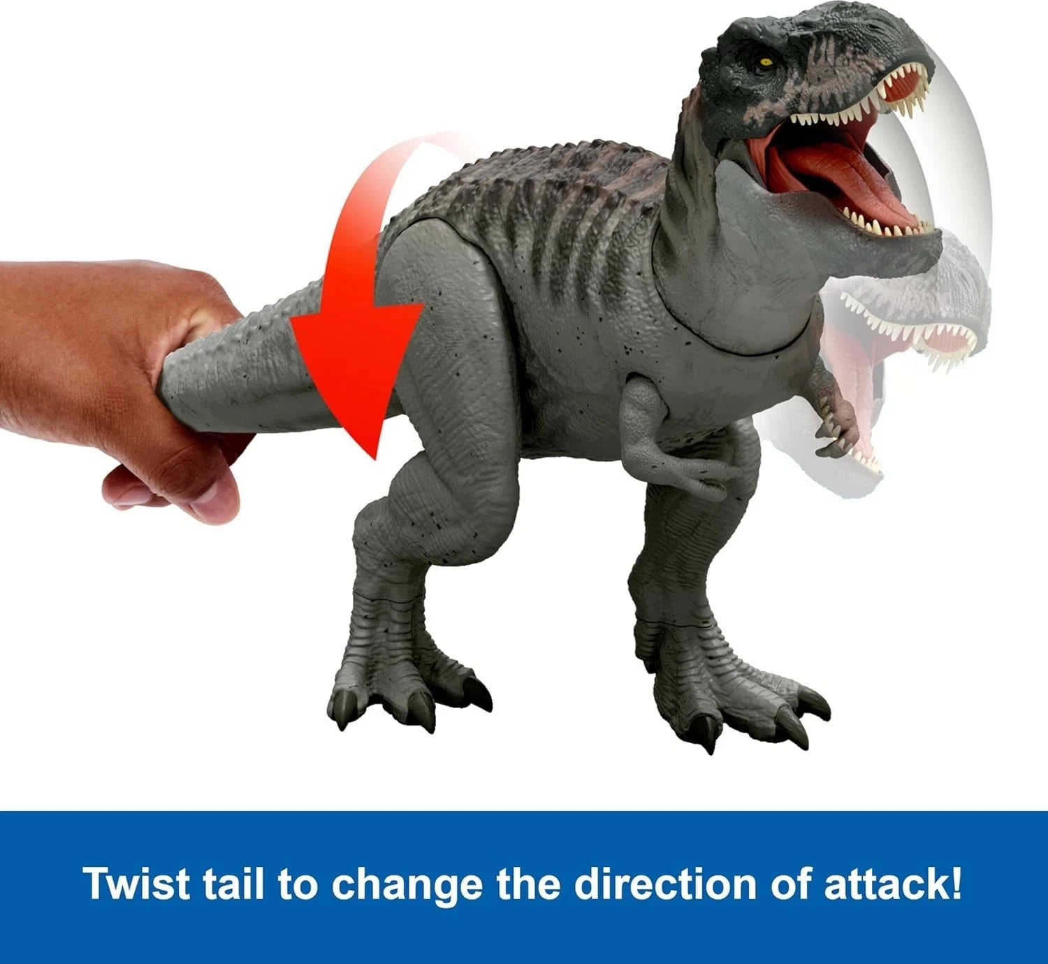 Jurassic World Rebirth Devour Tyrannosaurus Rex Dinosaur Figure with Realistic Design, Action Features and Movie thumbnail