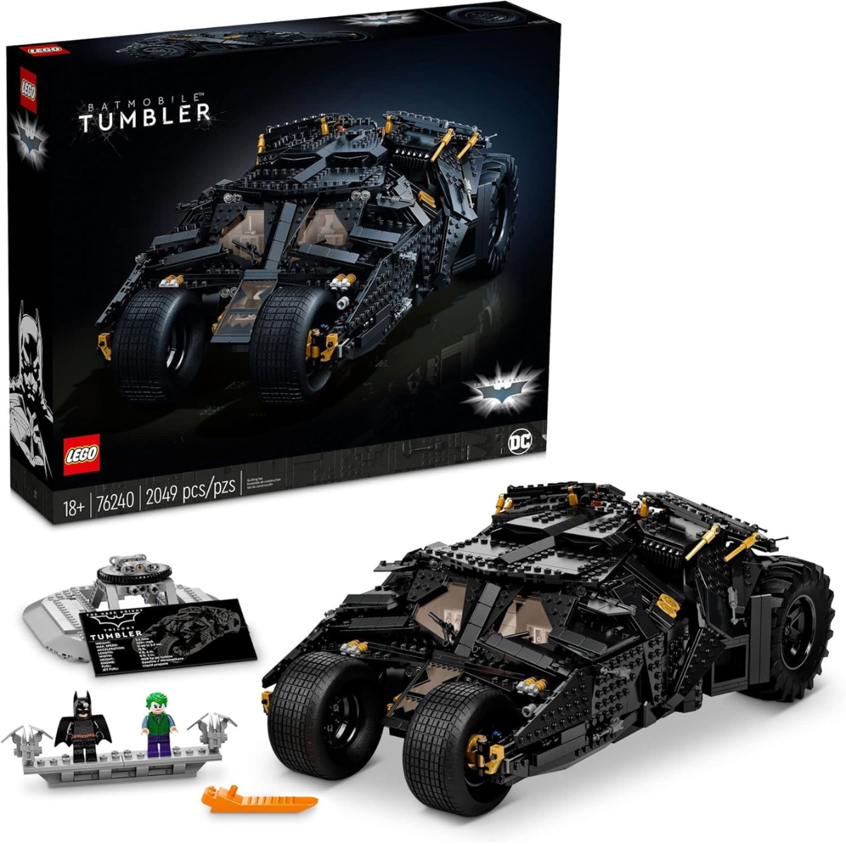 LEGO DC THE Batman Batmobile Tumbler 76240 Building Kit – 2,049 Pieces Collectible Display Model thumbnail
