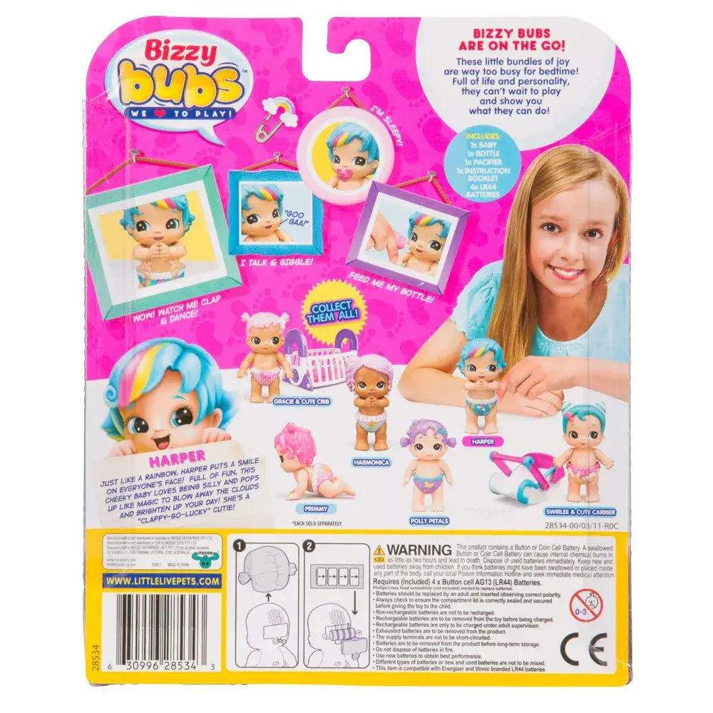 Little Live Bizzy Bubs Clap Baby Harper 28534 thumbnail