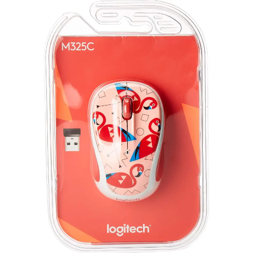 Logitech M325c Wireless Optical Mouse - Flamingo 910-004678 thumbnail