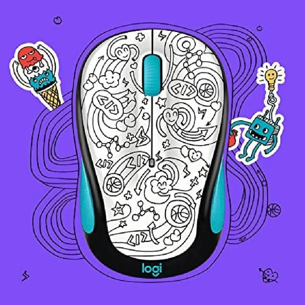 Logitech m325 brainstorming teal collection wireless m317 optical mouse thumbnail