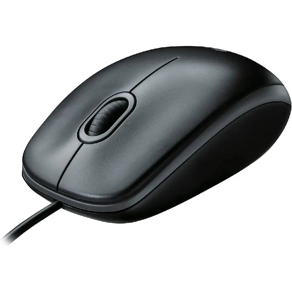 Logitech B100 Corded Mouse – Wired USB Mouse for Computers and Laptops Black NEW thumbnail