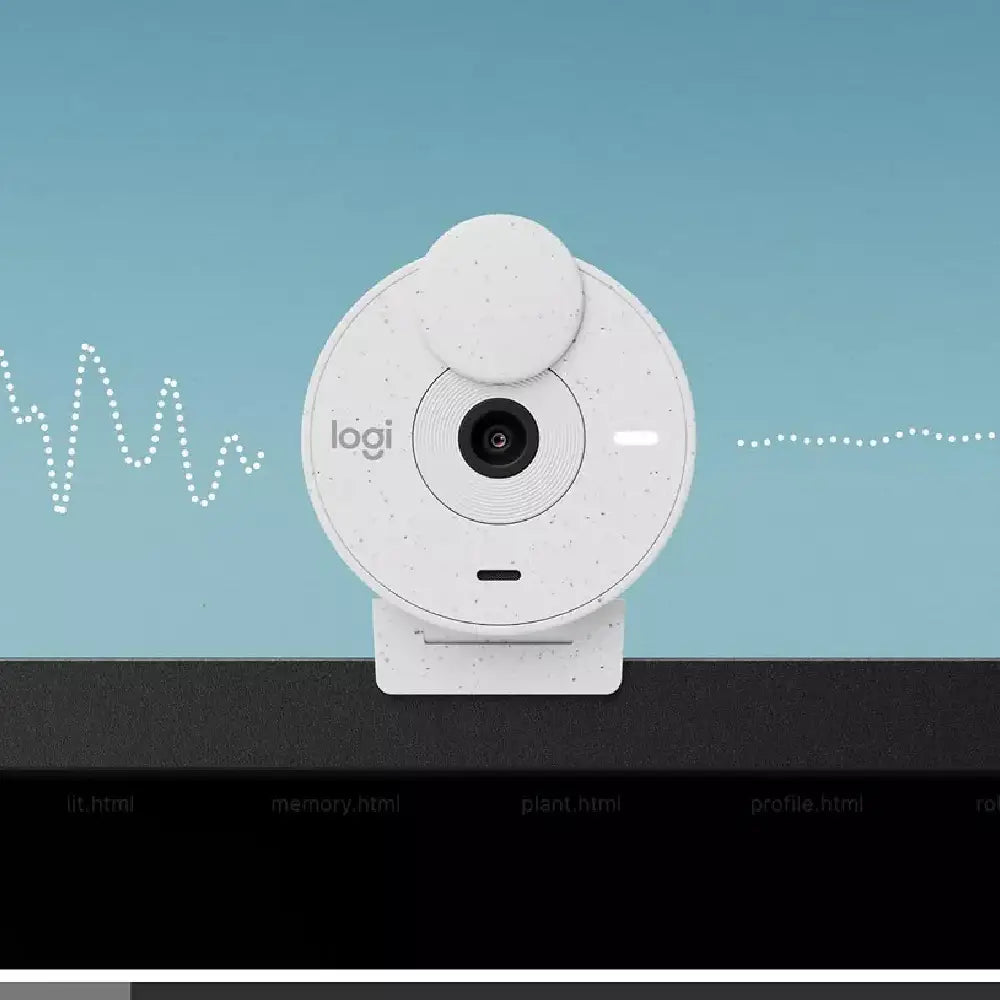 Logitech Brio 300 Full HD Webcam with Privacy Shutter, Off White thumbnail