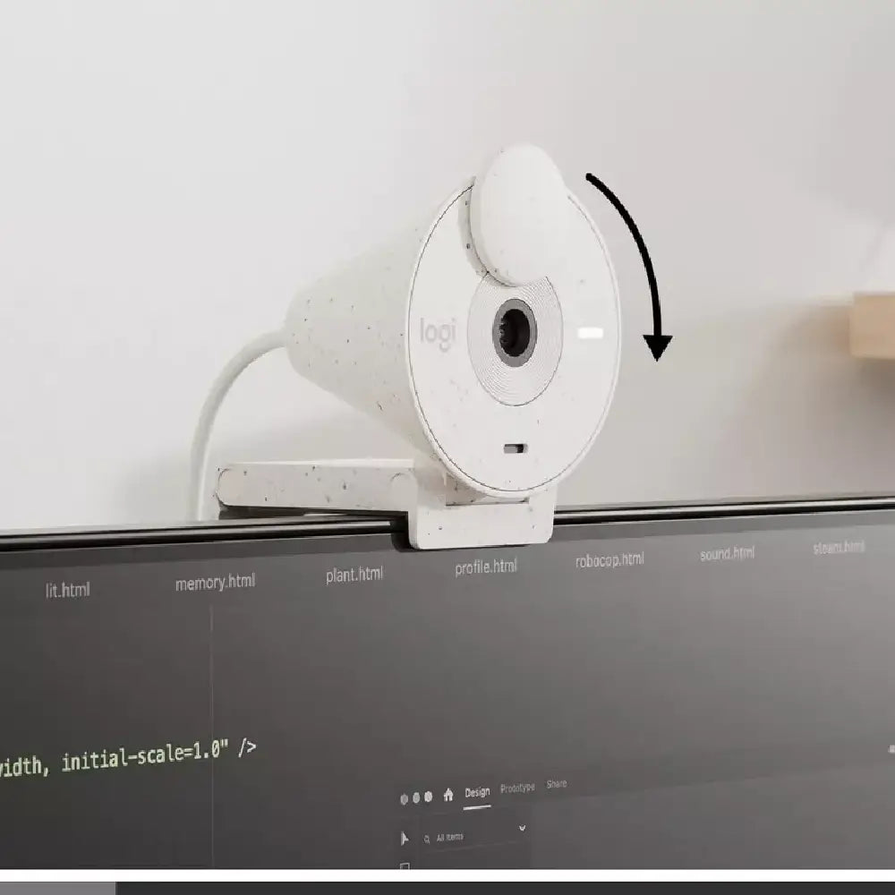 Logitech Brio 300 Full HD Webcam with Privacy Shutter, Off White thumbnail