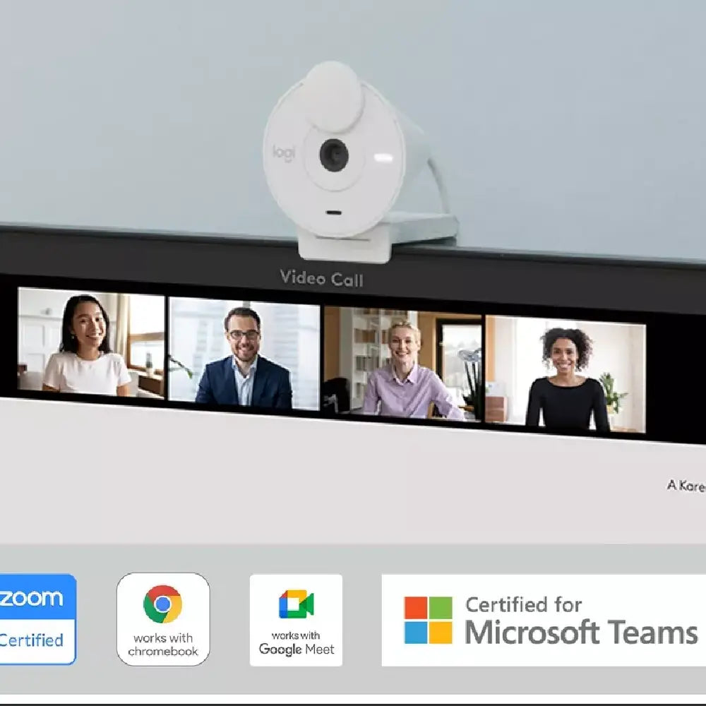 Logitech Brio 300 Full HD Webcam with Privacy Shutter, Off White thumbnail