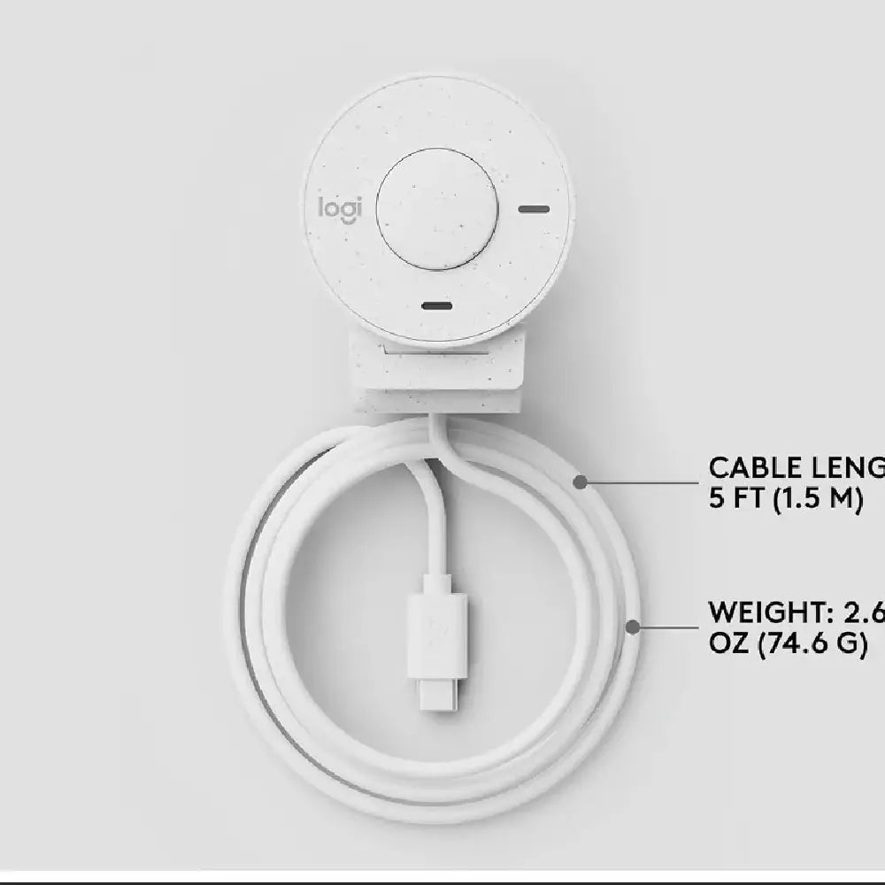 Logitech Brio 300 Full HD Webcam with Privacy Shutter, Off White thumbnail