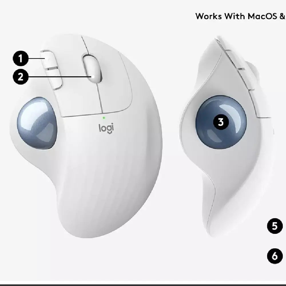 Logitech Ergo M575 Wireless Trackball Mouse for Business  Off-White thumbnail