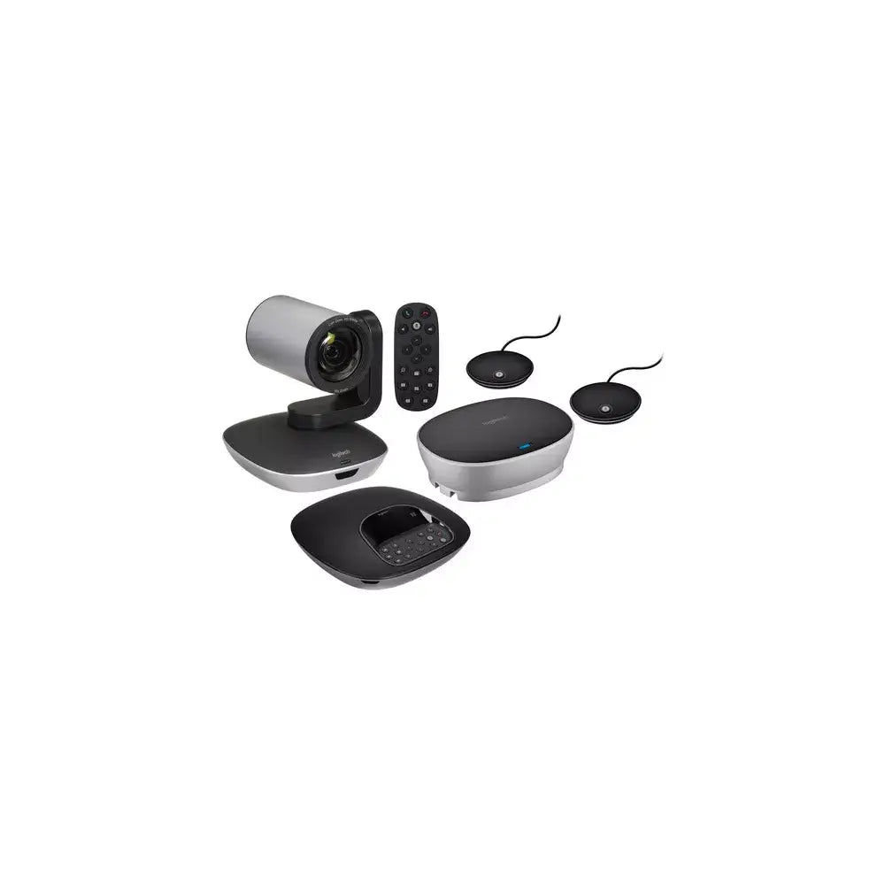 Logitech Group Video Conferencing Bundle with Expansion Mics for Big Meeting Rooms, Black and Silver thumbnail
