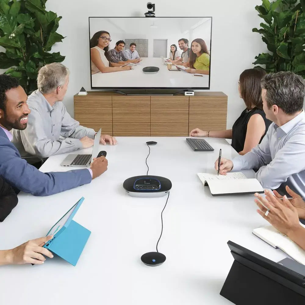 Logitech Group Video Conferencing Bundle with Expansion Mics for Big Meeting Rooms, Black and Silver thumbnail
