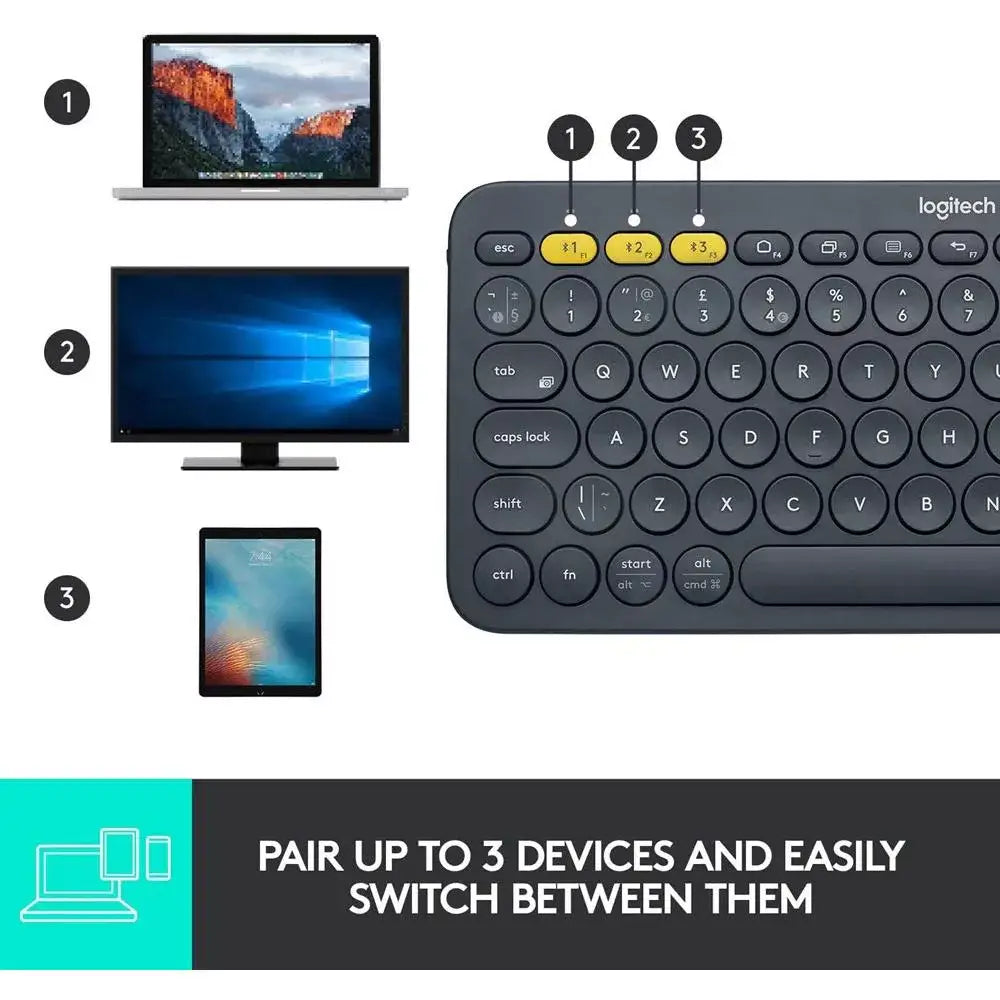 Logitech K380 Multi-Device Wireless Keyboard - Graphite thumbnail