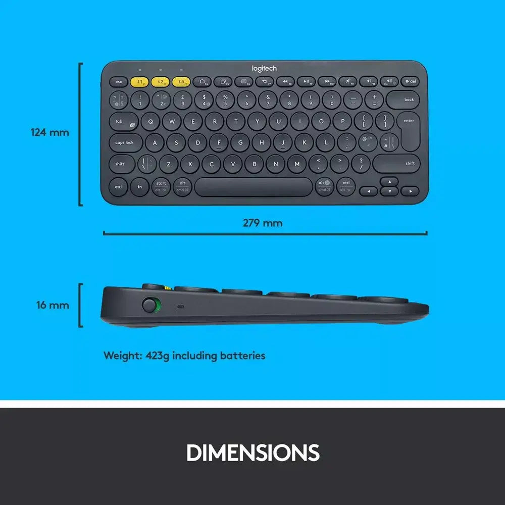 Logitech K380 Multi-Device Wireless Keyboard - Graphite thumbnail