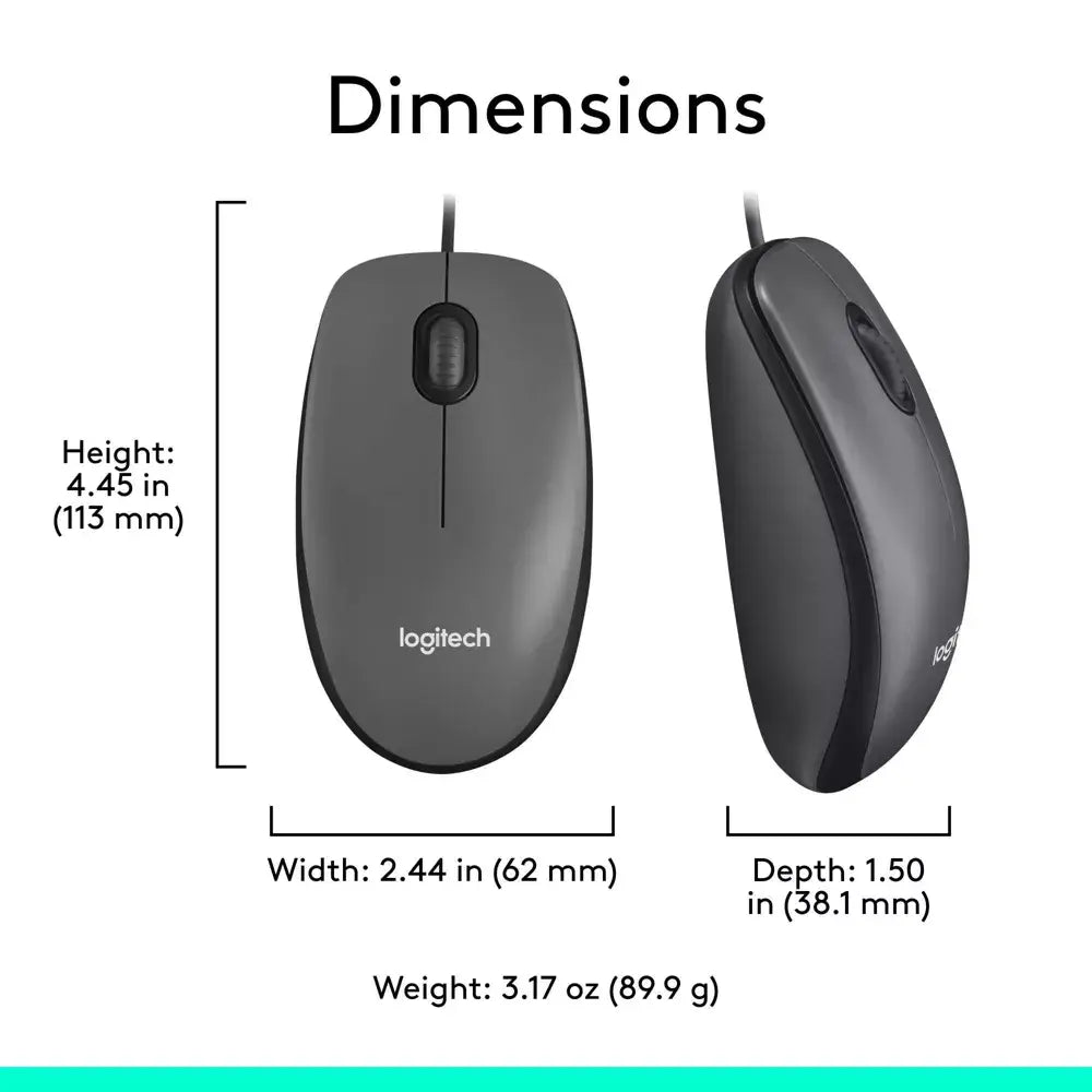 Logitech M100 Optical Mouse 910-001601 thumbnail