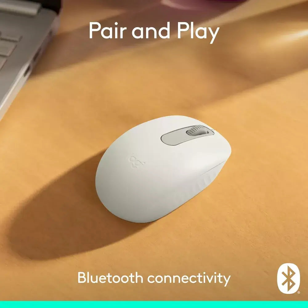 Logitech M196 Bluetooth Wireless Mouse -Off White 910-007438 thumbnail