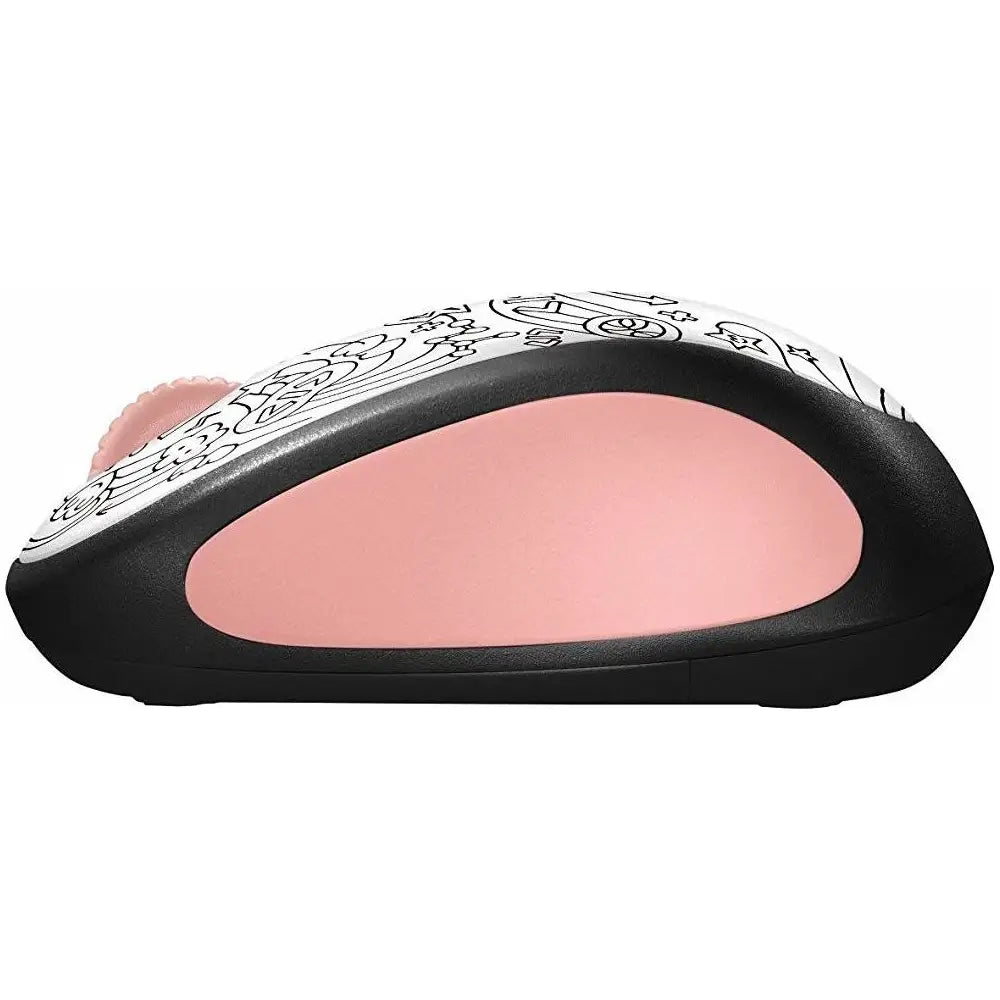 Logitech M317 Wireless Mouse - Pink Doodle Brainstorm Pink thumbnail