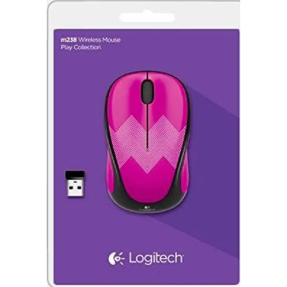 Logitech M317c Wireless Mouse Purple zig zag thumbnail