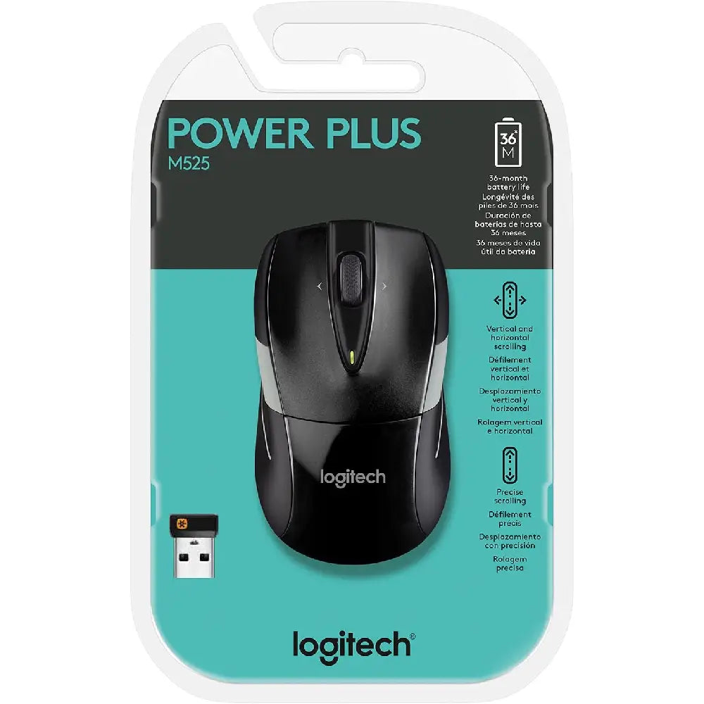 Logitech M525 Wireless Mouse Black/Gray thumbnail