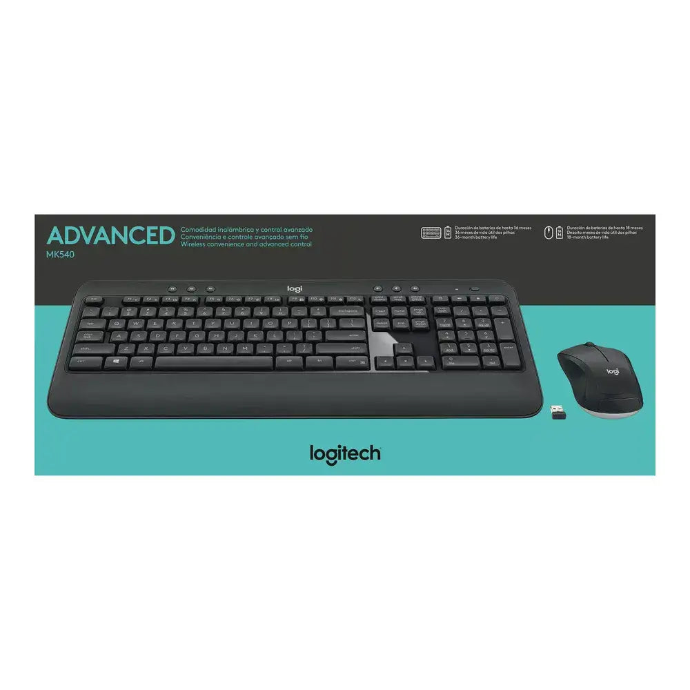 Logitech MK540 ADVANCED Wireless Keyboard Mouse Combo 920-008981 thumbnail