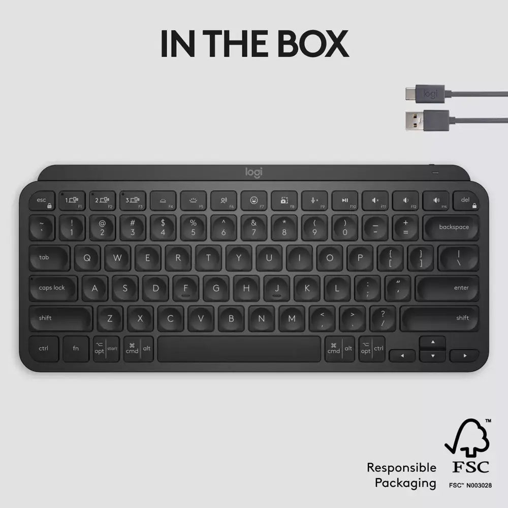 Logitech MX Keys Mini Wireless Illuminated Keyboard for Business. Meet the MX Keys Mini – a compact, smarter, and more powerful wireless keyboard designed with creators in mind. 920-010594 thumbnail