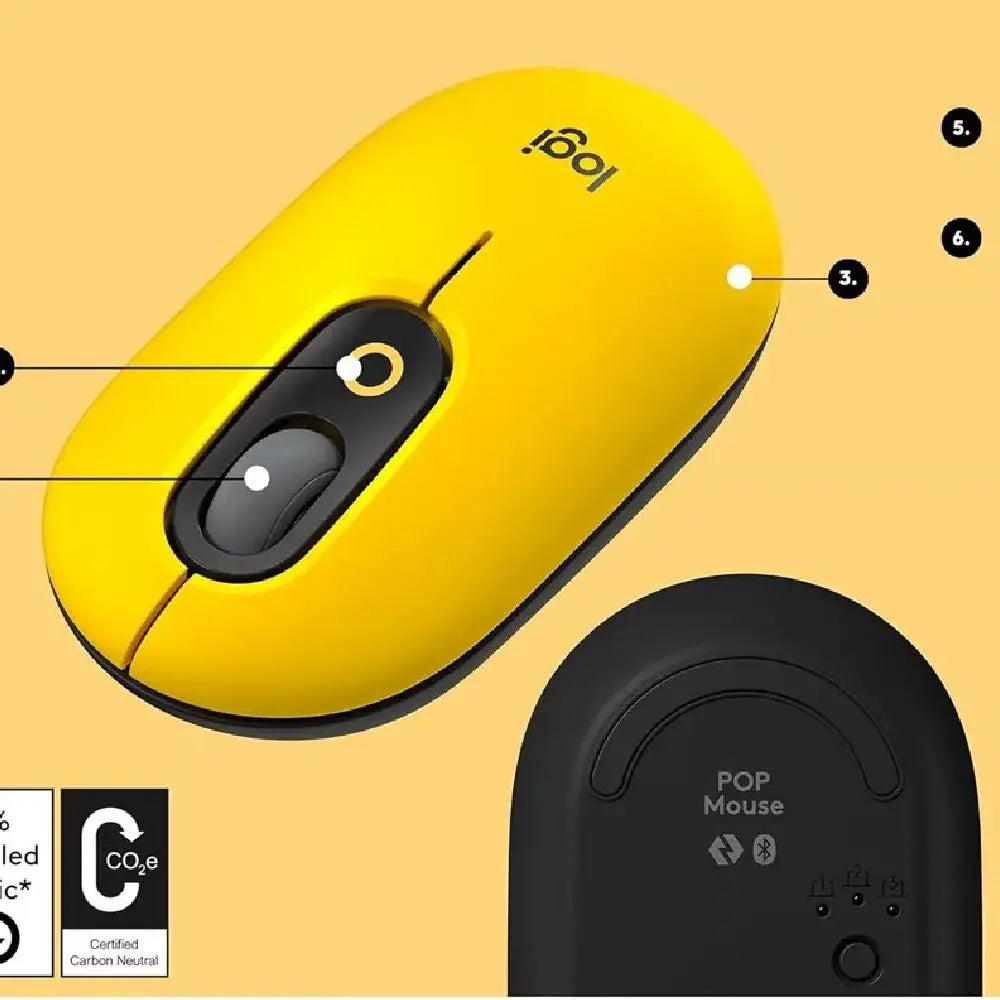 Logitech POP Mouse Blast Yellow 910-006543 thumbnail