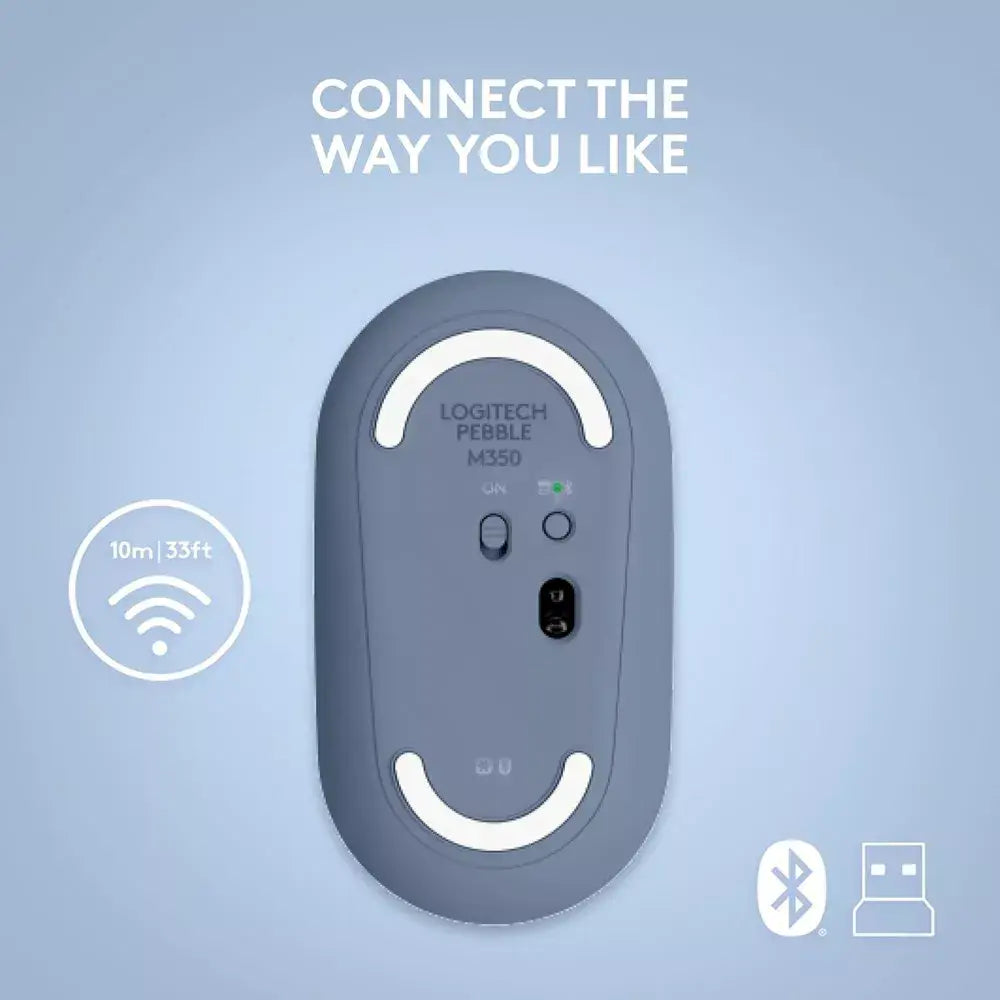 Logitech Pebble Wireless Mouse Bluetooth Blueberry 910-007081 thumbnail