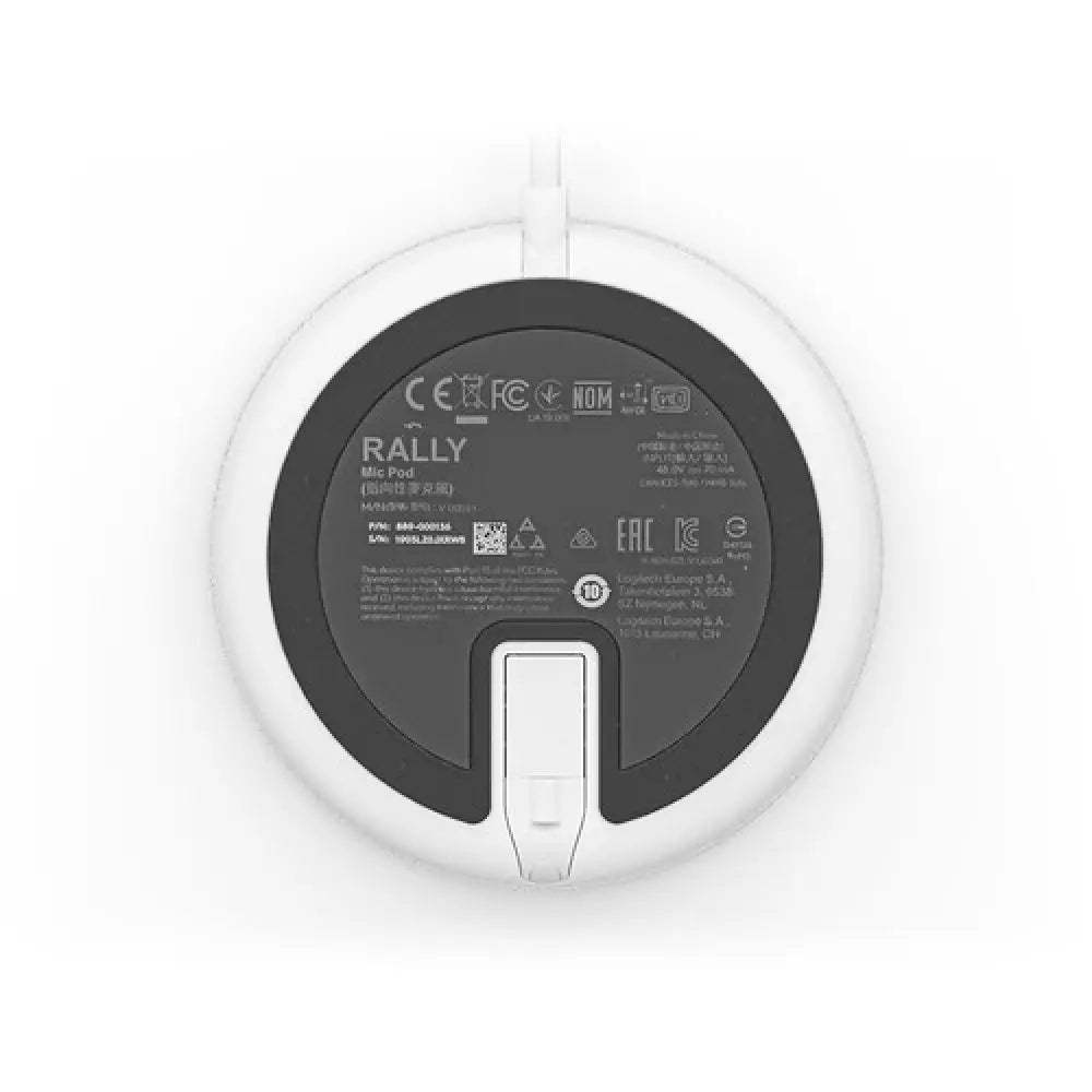 Logitech Rally Mic Pod Boundary Microphone White 952-000038 thumbnail