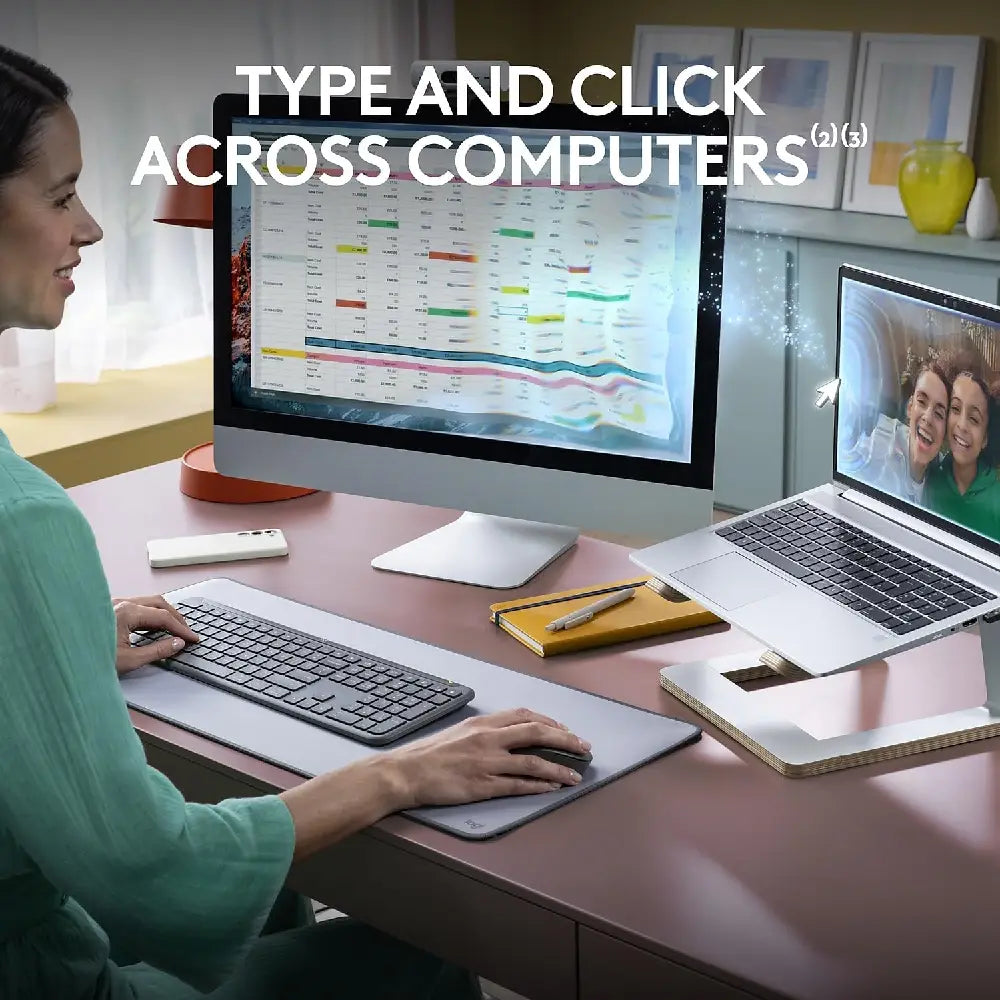 Logitech Signature Slim MK955 Combo Keyboard and Mouse for Business. Get fast access to Microsoft Copilot in Windows* to improve productivity by seamlessly adding the everyday AI companion to employee workflows with a single keystroke.  920-013271 thumbnail