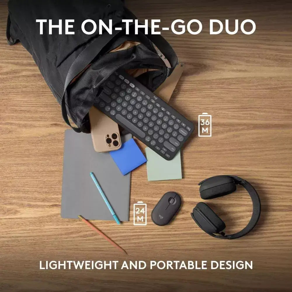 Logitech Slim Bluetooth Combo, Wireless Keyboard and Mouse 920-012525 thumbnail