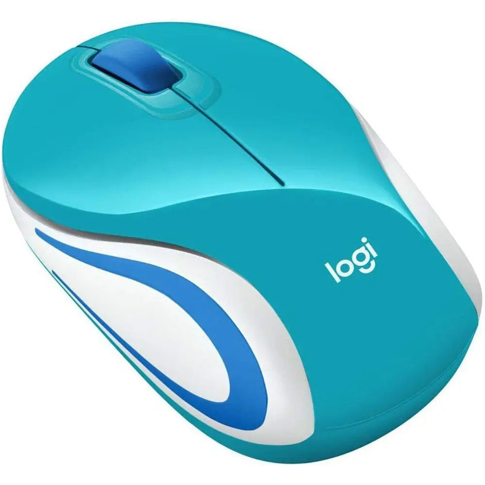 Logitech Wireless Mini Mouse M187 Bright Teal 910-005363 thumbnail