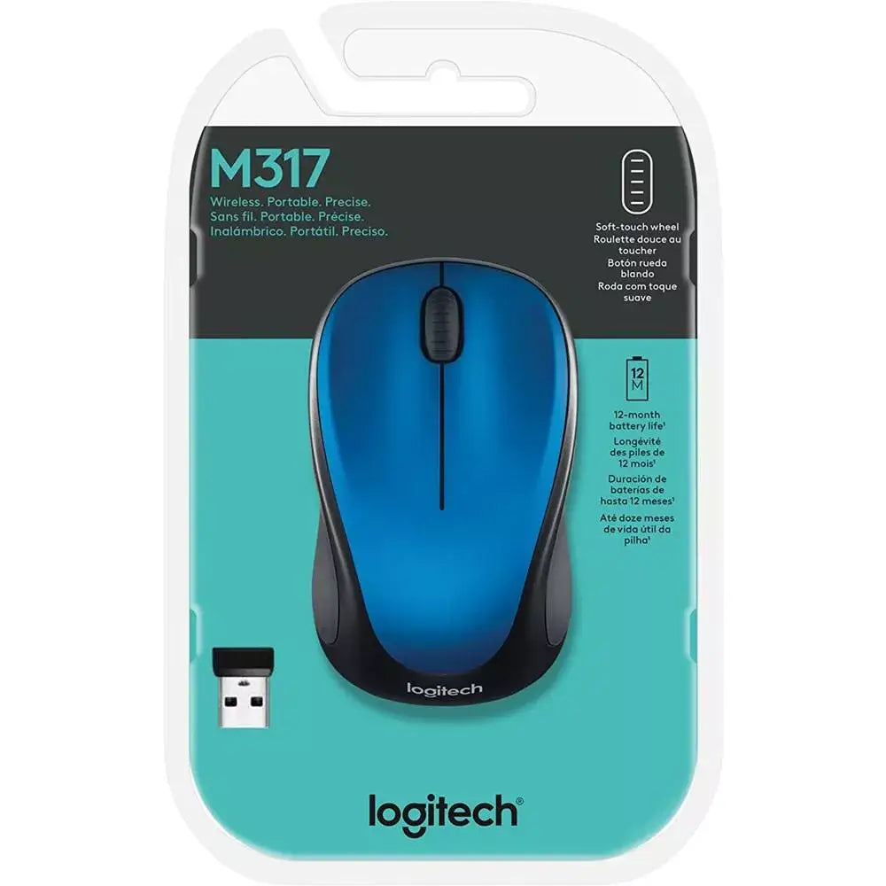 Logitech Wireless  Mouse M317 BLUE 910-005886 thumbnail
