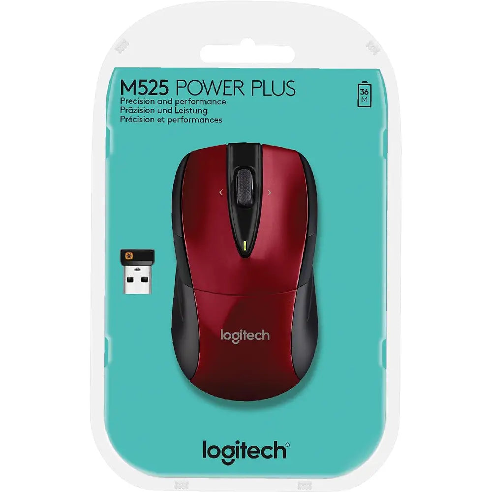 Logitech Wireless Mouse M525 - Red/Black thumbnail