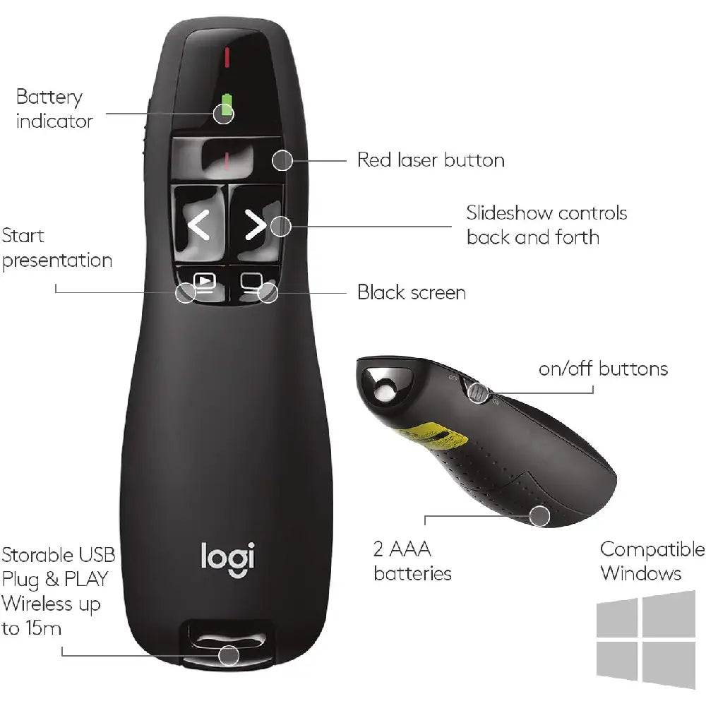 Logitech Wireless Presenter R400 thumbnail