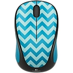 Logitech Wireless Scroll Mouse - Teal Chevron