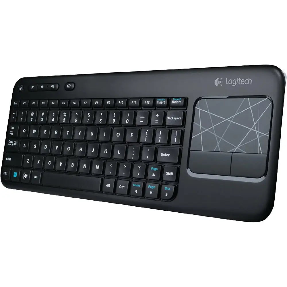 Logitech Wireless Touch Keyboard K400 with Built-In Multi-Touch Touchpad. Say goodbye to hunching over your laptop and constantly getting up to navigate on your TV-connected laptop. K400 thumbnail