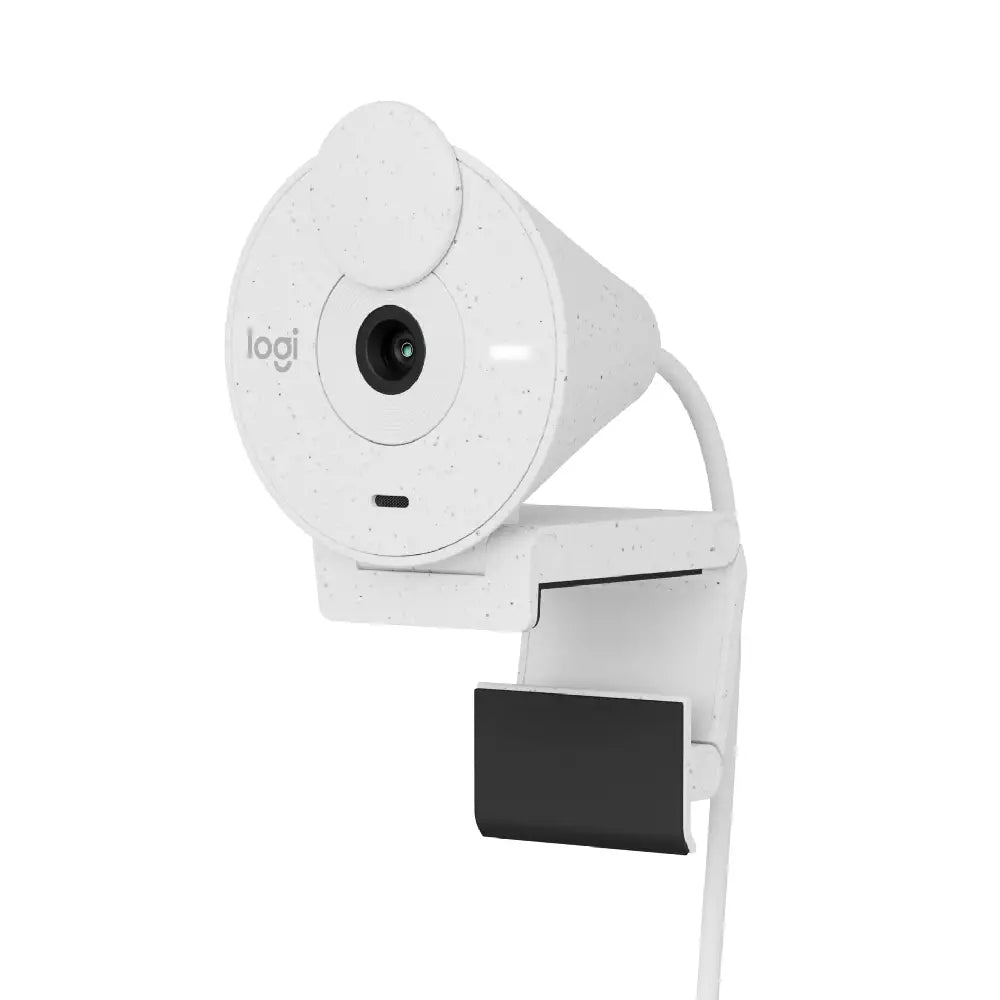 Logitech Brio 300 Full HD Webcam with Privacy Shutter, Off White