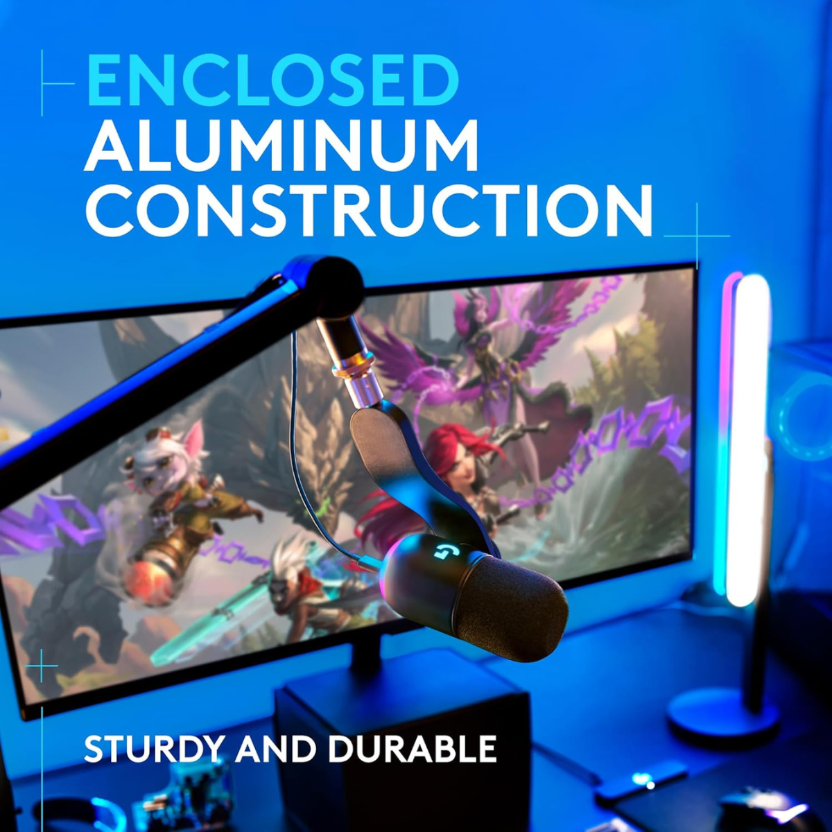 Logitech G Compass Premium Broadcast Boom Arm for Microphones with Internal Springs, Desktop Clamp, Built-In Cable Management, Studio-Grade Design for Recording, Gaming, and Streaming – Black thumbnail