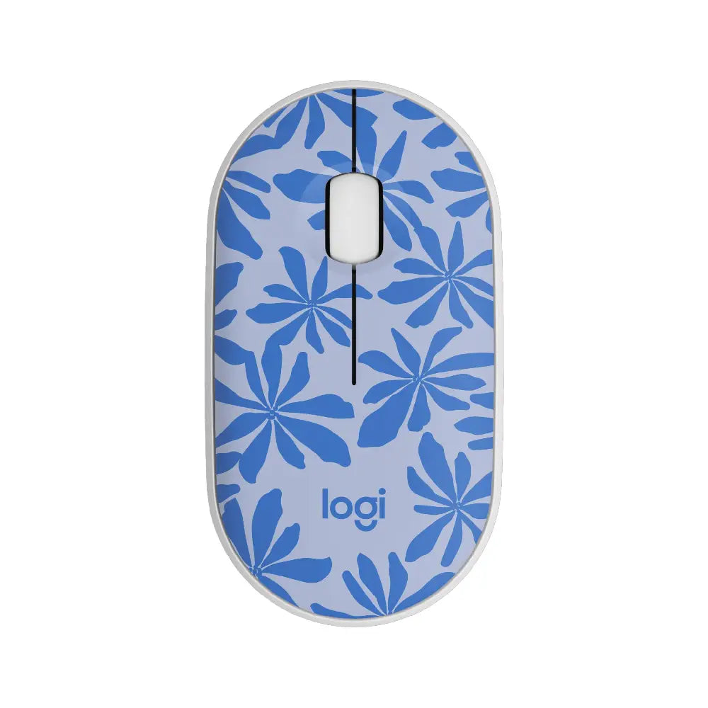 Logitech M340 Wireless Mouse – Blue Floral 910-007287 thumbnail