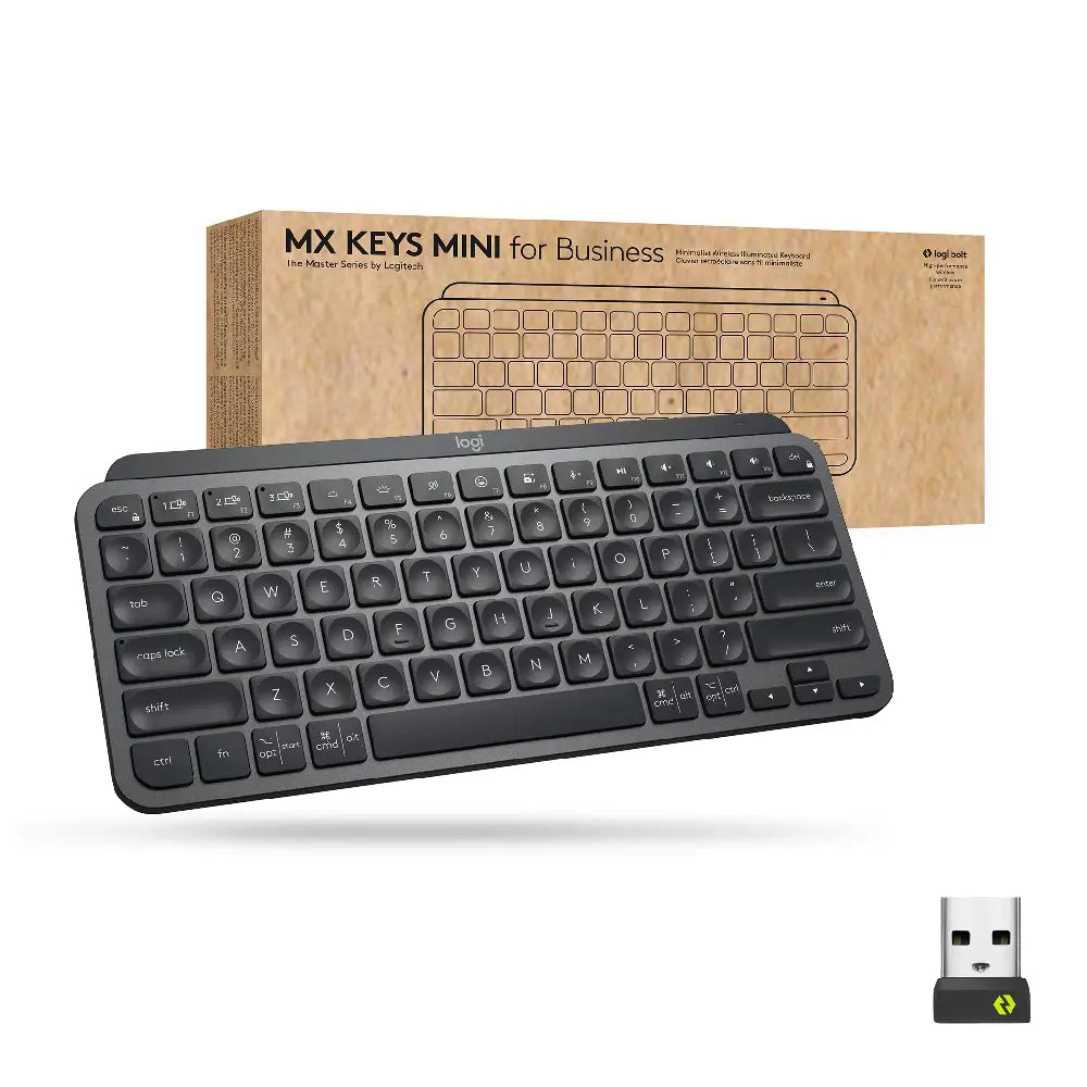 Logitech MX Keys Mini Wireless Illuminated Keyboard for Business. Meet the MX Keys Mini – a compact, smarter, and more powerful wireless keyboard designed with creators in mind. 920-010594 thumbnail