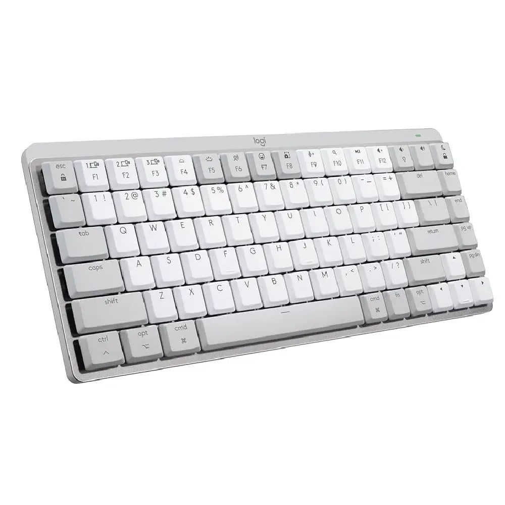 Logitech MX Mechanical Mini for Mac Wireless Illuminated Keyboard Pale Grey. Take advantage of advanced wireless connectivity that offers a clean, cable-free workspace and dependable performance—perfect for Mac users on the move or at home 920-010553 thumbnail