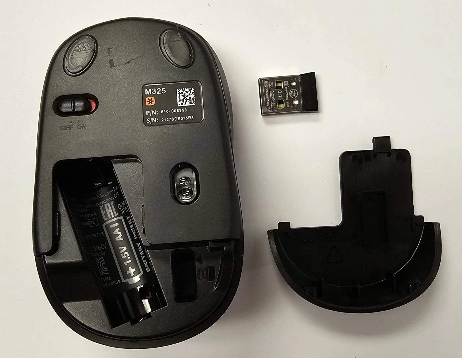 Logitech M325S Wireless Optical Mouse with Smooth Scrolling, Compact Ergonomic Design, Long-Lasting Battery Life, and 2.4GHz USB Nano Receiver – Red thumbnail