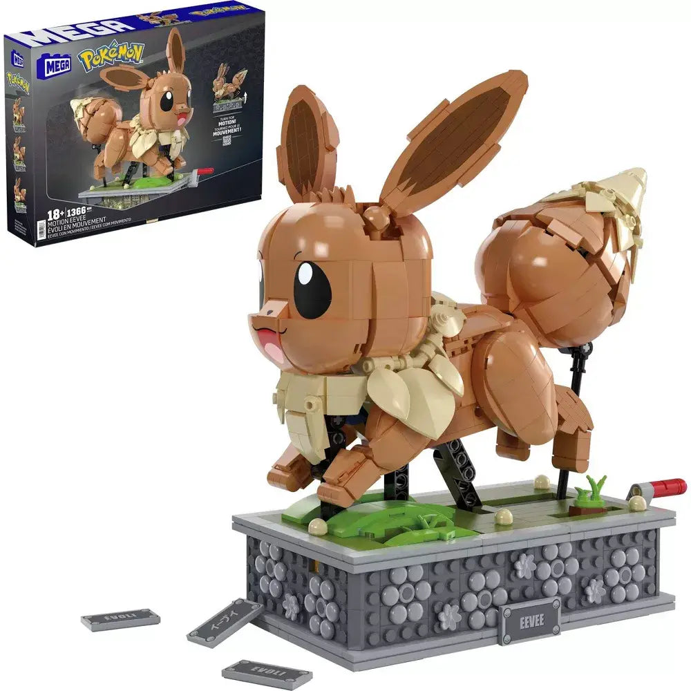 MEGA Pokémon Action Figure Building Set, Motion Eevee with 1366 Pieces, thumbnail