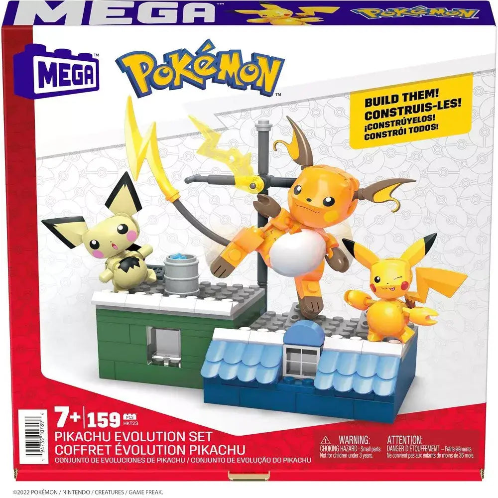 MEGA Pokemon Building Kit Pikachu Set with 3 Action Figures HKT23 thumbnail
