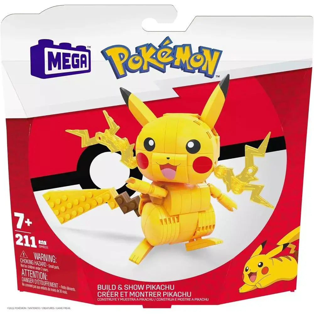 MEGA Pokémon Building Toy Kit Pikachu With 1 Action Figure GMD31 thumbnail