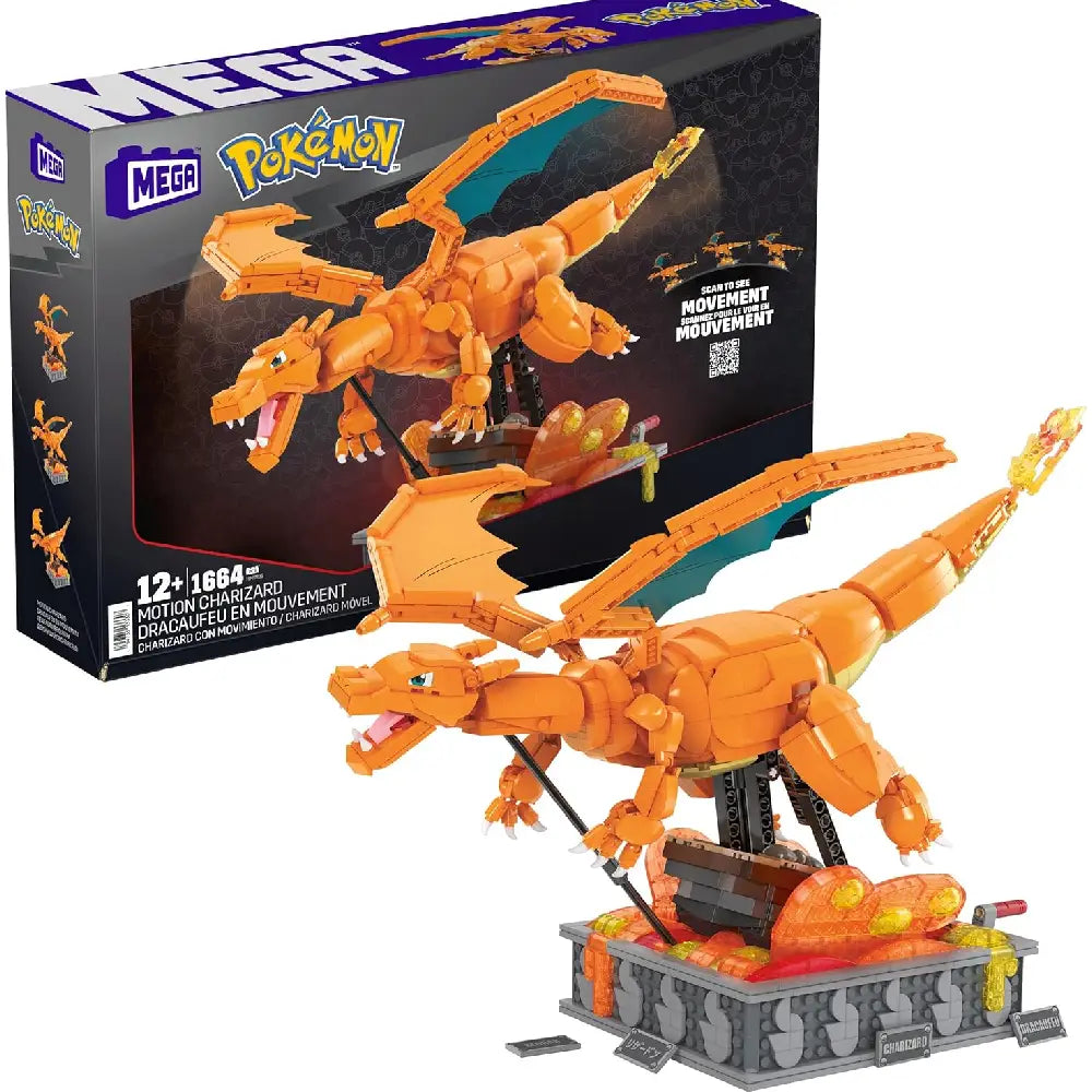 MEGA Pokémon Building Toys Set Motion Charizard with 1664 Pieces thumbnail