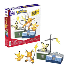 MEGA Pokemon Building Kit Pikachu Set with 3 Action Figures HKT23