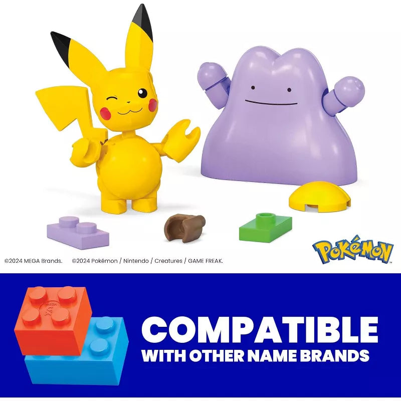 MEGA Pokémon Building Toys Set, Poké Ball 2-Pack, Pikachu & Ditto 42 Pieces thumbnail