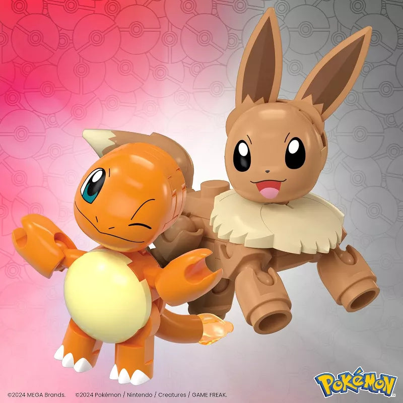 MEGA Pokémon Building Toys Set, Poké Ball 2-Pack, Charmander & Eevee 40 Pieces thumbnail