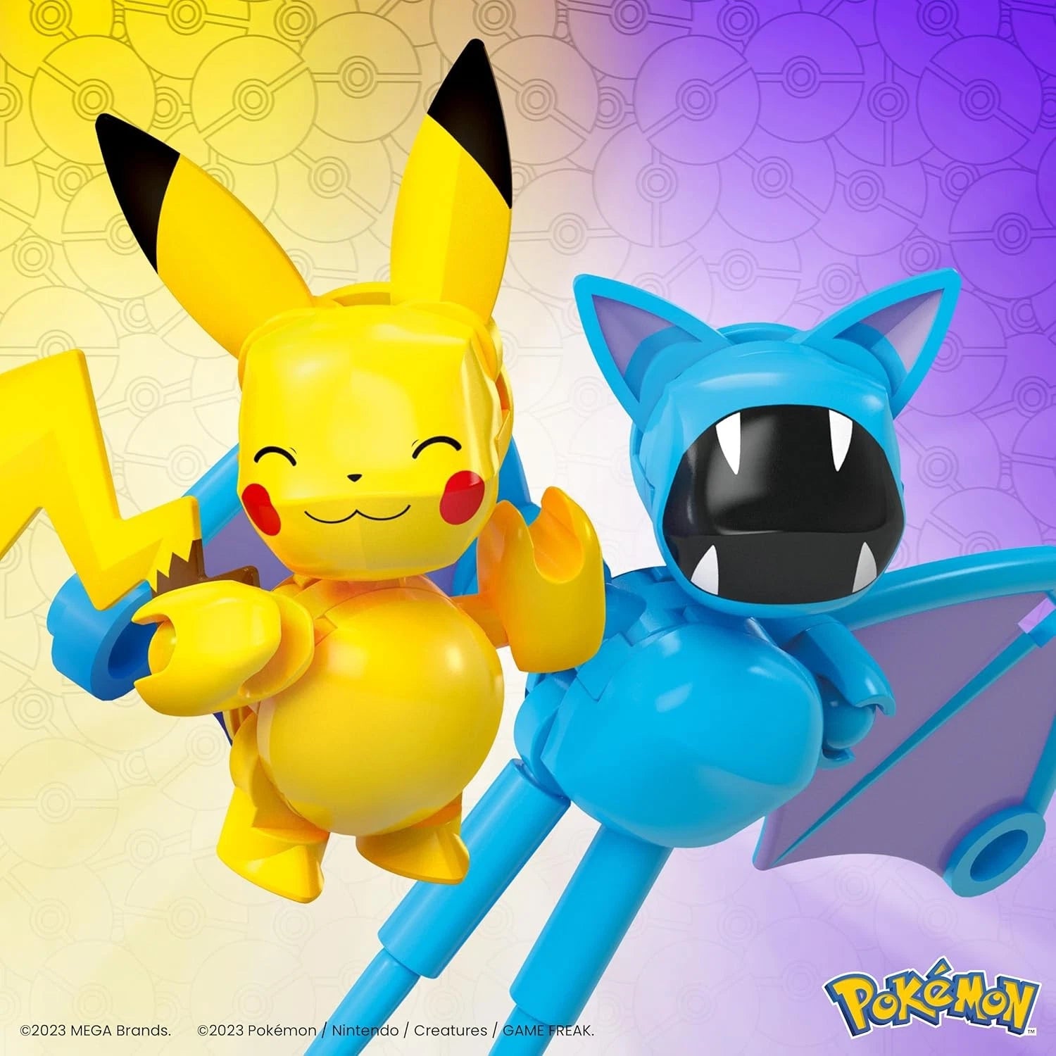 MEGA Pokémon Pikachu & Zubat Building Kit, 2 Action Figures thumbnail