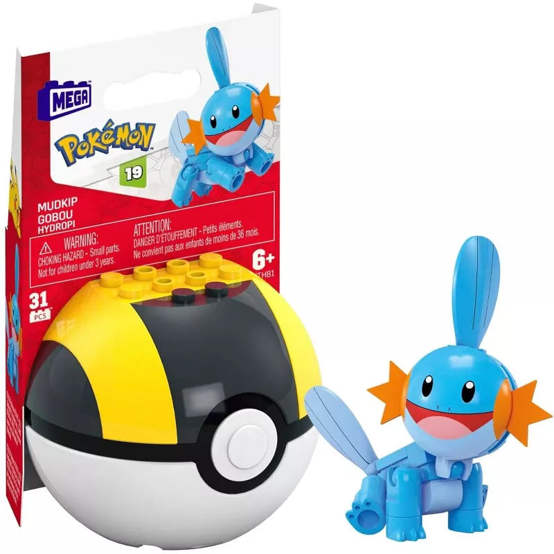 MEGA Pokémon Poké Ball Torchic, Treecko, Mudkip, Vulpix, Meowth,or Rattata Toy Figure Choose One Pokémon Collector Gift thumbnail